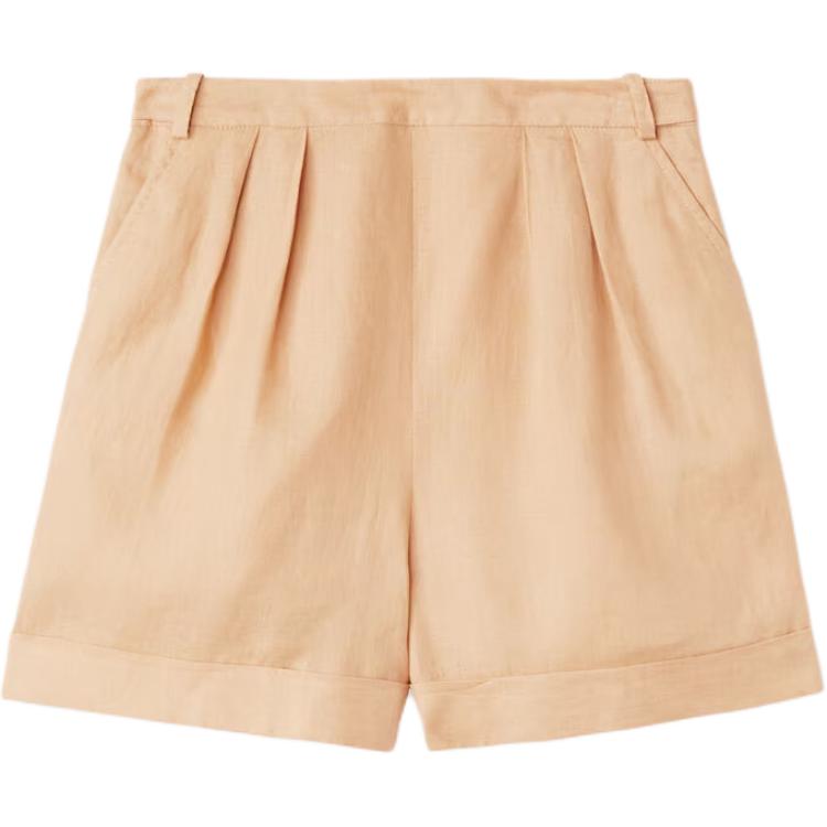 (Women) Loro Piana SS24  Casual Mid-Rise Shorts Light Ginseng Yellow. FAN8189E0B5