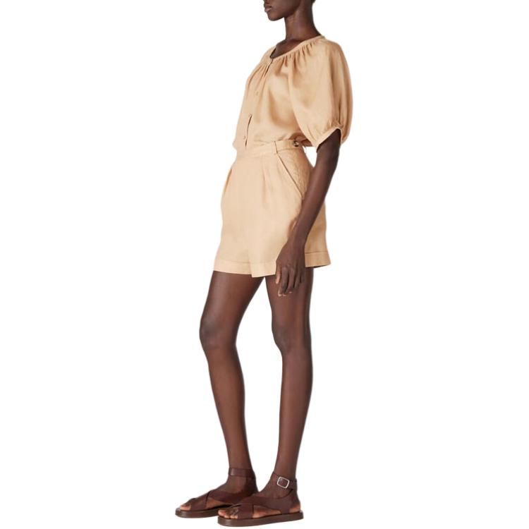 Details for (W) ロロピアーナ SS24 カジュアル ミッドライズ ショーツ ライトジンセンイエロー. FAN8189E0B5