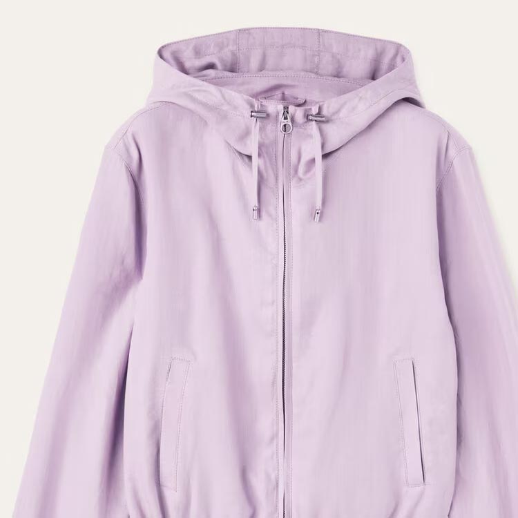 Purchase (W) ロロピアーナ SS24 ソリッドジップポケットフーディーボンバージャケット ライトパープル FAN6636401F