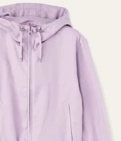 Sizing (W) Loro Piana SS24純色拉鍊口袋連帽飛行外套 淺紫色. FAN6636401F