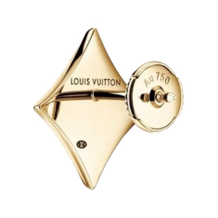 (Women) LOUIS VUITTON 18K Gold  Earrings - Gold Personalized Design Q16639 圖 4