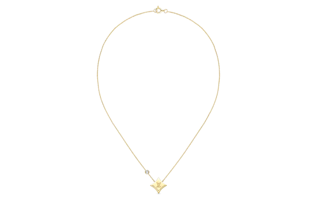 (Women) LOUIS VUITTON 18K Gold Black Onyx Diamond Pendant Necklace for Women. Q93699 圖 4