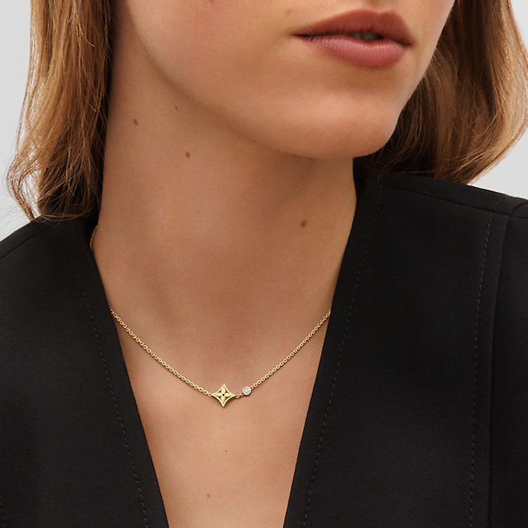 (Women) LOUIS VUITTON 18K Gold Diamond Fashion Necklace Q93280 圖 3