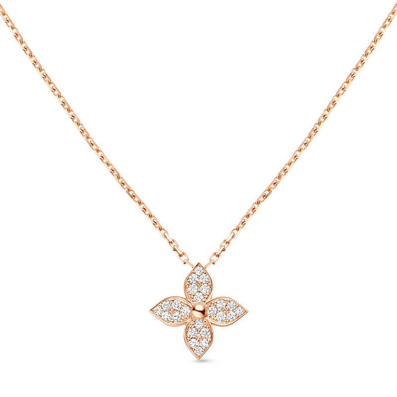 (Women) LOUIS VUITTON 18K Gold Diamond Necklace for Women - Luxury & Elegant. Q93710