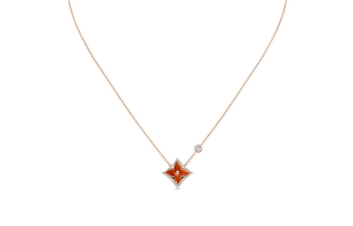 (Women) LOUIS VUITTON 18K Gold Diamond Star Pendant Necklace for Women Q93711 圖 2