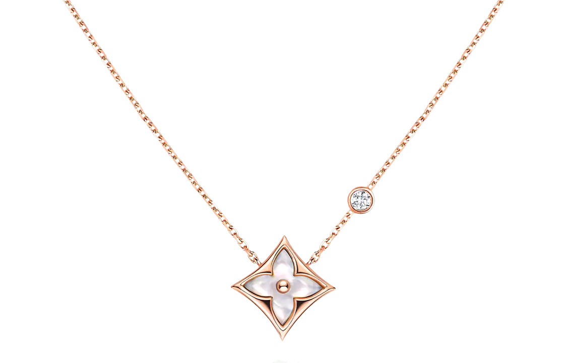 (Women) LOUIS VUITTON 18K Rose Gold Diamond Mother of Pearl Necklace for Women. Q93892 圖 2
