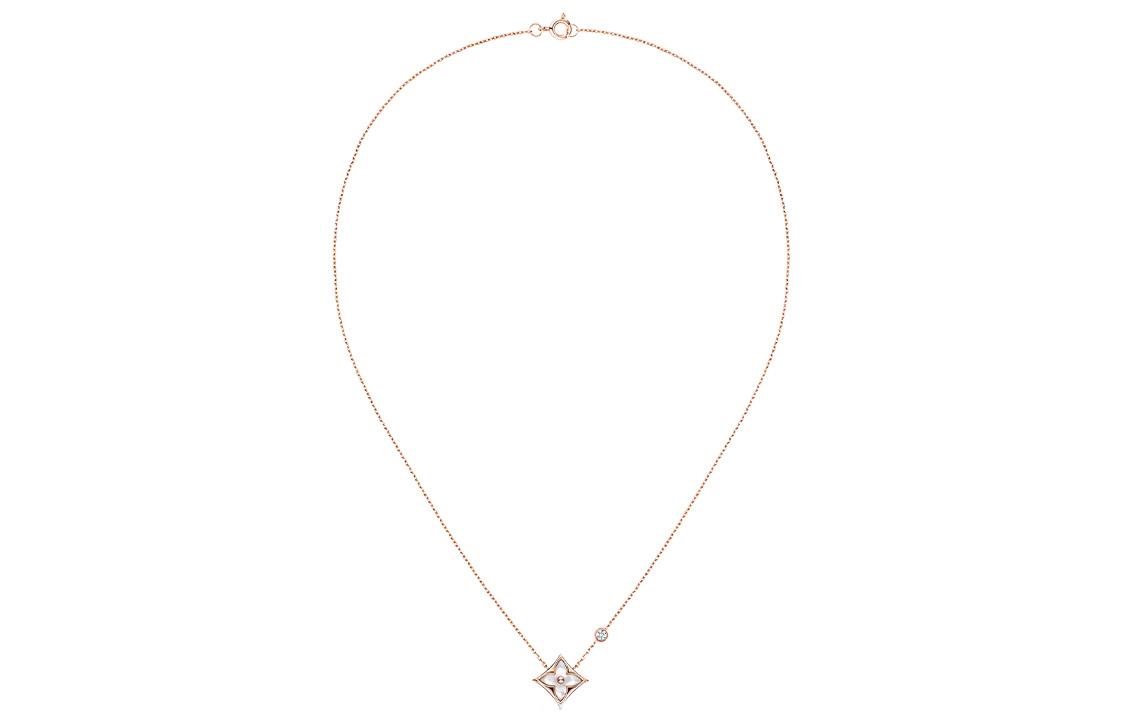 (Women) LOUIS VUITTON 18K Rose Gold Diamond Mother of Pearl Necklace for Women. Q93892 圖 3