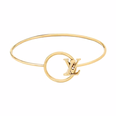 (Women) Louis Vuitton 2022 Fall LV Eclipse Gold Monogram Metal Bracelet M00766