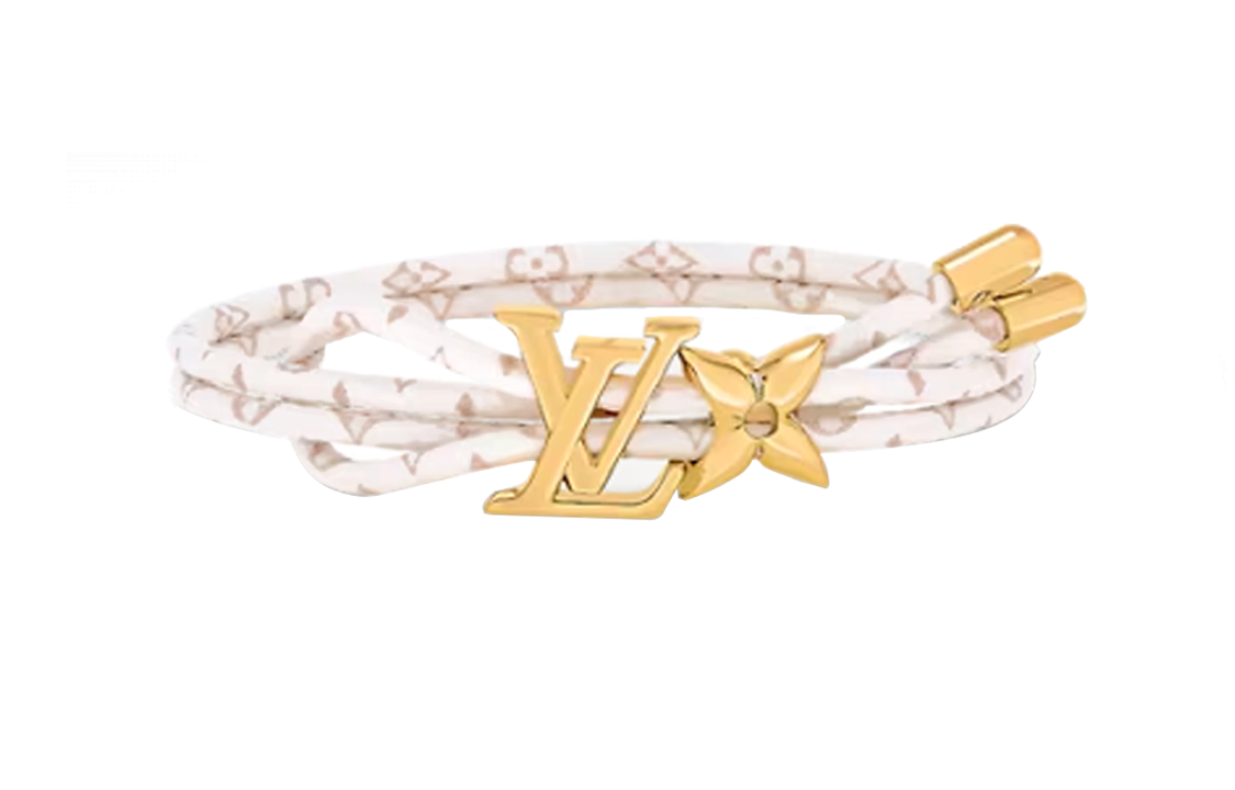 (Women) Louis Vuitton 2024 Early Spring Floral Metal Canvas Bracelet  White M8529Z 圖 2