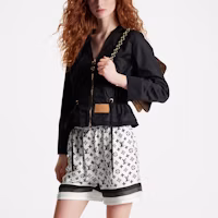 Lookbook (W) ルイヴィトン 3Dモノグラムロゴプリント ルーズフィットカジュアルショーツ ホワイト レディース SS23 1ABSZR