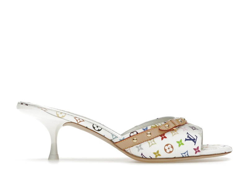 (Women) Louis Vuitton 6AM Mule Takashi Murakami White 1AGWUA