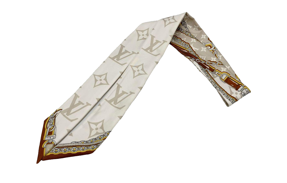 (Women) LOUIS VUITTON  Beige Printed Logo Scarf - 2024 Early Spring Collection. M77777 圖 4