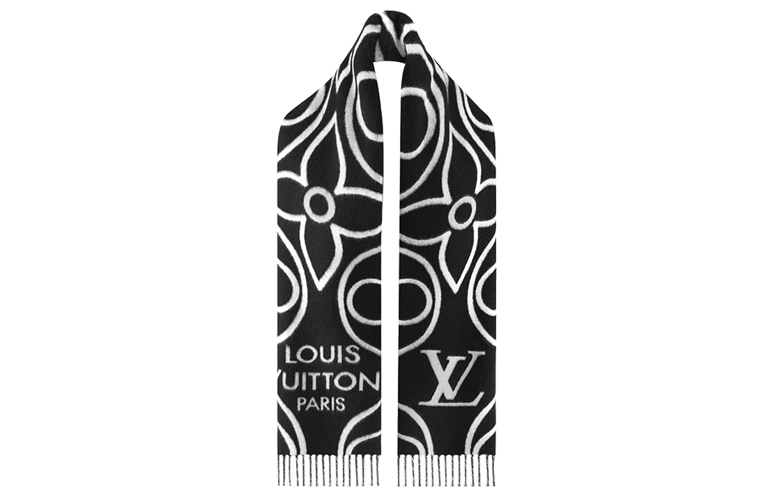 Lookbook (W) 루이비통 블랙 캐시미어 울 패션 스카프 M78093