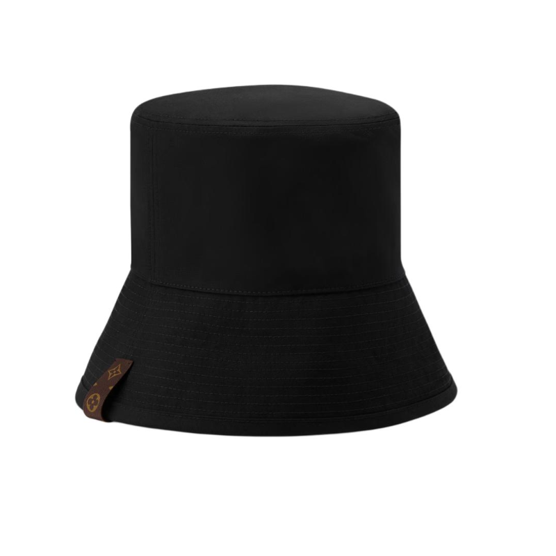 (Women) LOUIS VUITTON  Black Cotton Solid Design Bucket Hat. M5353A