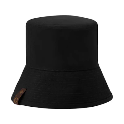 (Women) LOUIS VUITTON Black Cotton Solid Design Bucket Hat. M5353A