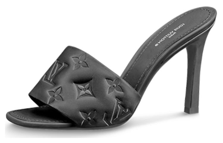 (Women) Louis Vuitton 'Black Fashion Toe Post Slide' 1AAIQD