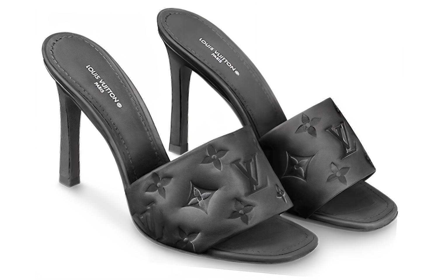 Shop (Women) Louis Vuitton 'Black Fashion Toe Post Slide' 1AAIQD
