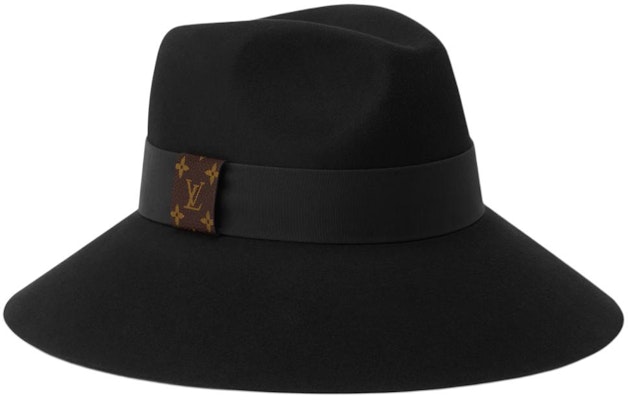 (W) Sombrero Fedora Negro de Fieltro Louis Vuitton - Diseño Sólido. M5360A Order (W) Sombrero Fedora Negro de Fieltro Louis Vuitton - Diseño Sólido. M5360A