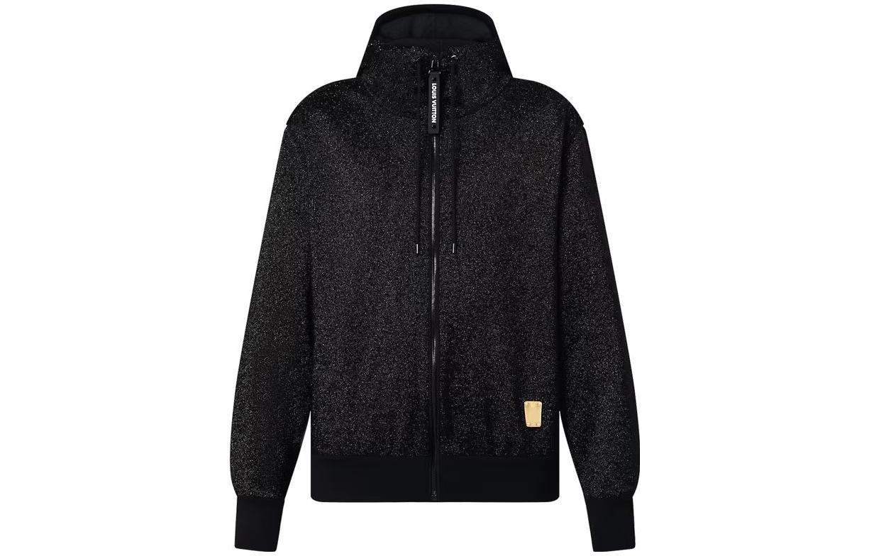 (Women) Louis Vuitton  Black Full-Zip Hoodie Sweatshirt 1AAXGJ