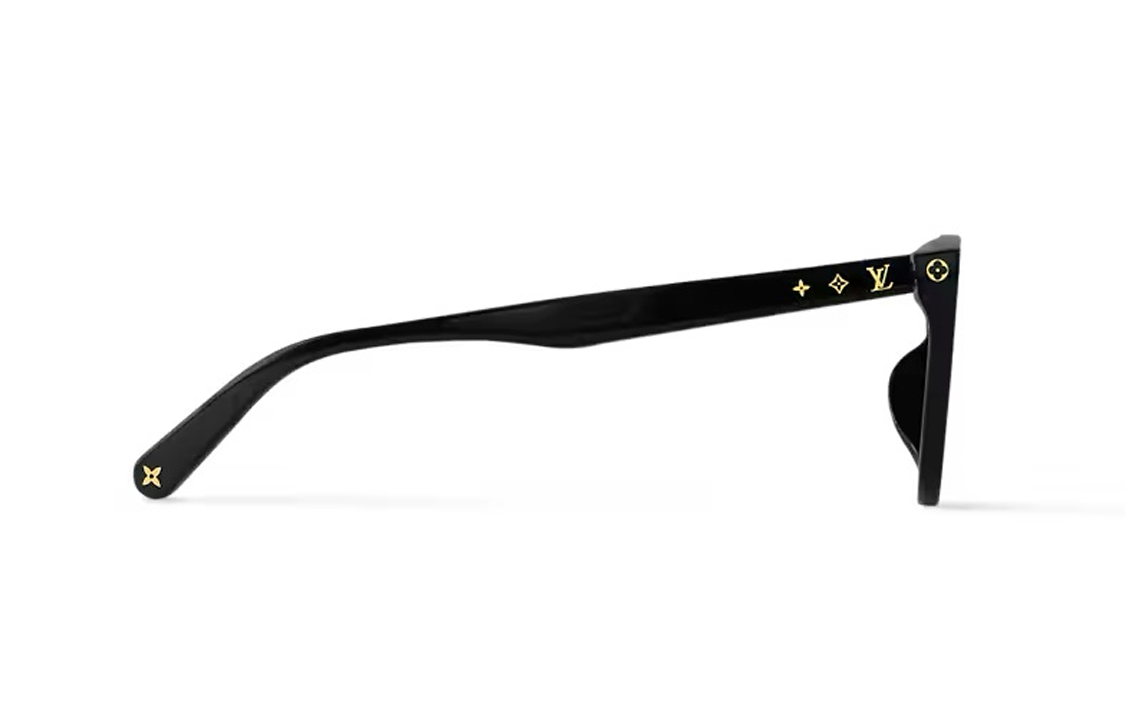 (Women) LOUIS VUITTON  Black Irregular Acetate Sunglasses with Logo Detail Z2136U 圖 5