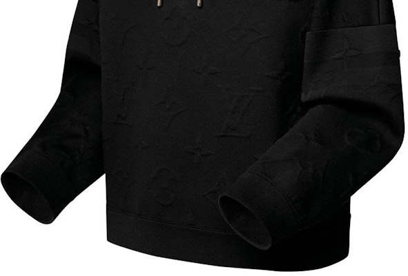 (Women) LOUIS VUITTON Black Knit Pullover High-Neck Sweater with Embossed Design 1AGCKQ Sizing (Women) LOUIS VUITTON Black Knit Pullover High-Neck Sweater with Embossed Design 1AGCKQ
