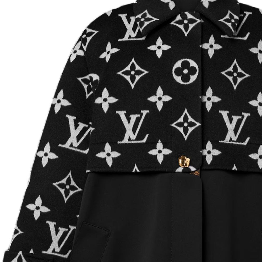 (Women) Louis Vuitton  Black Logo Printed Long Single-Breasted Coat. 1ABTDG 圖 6