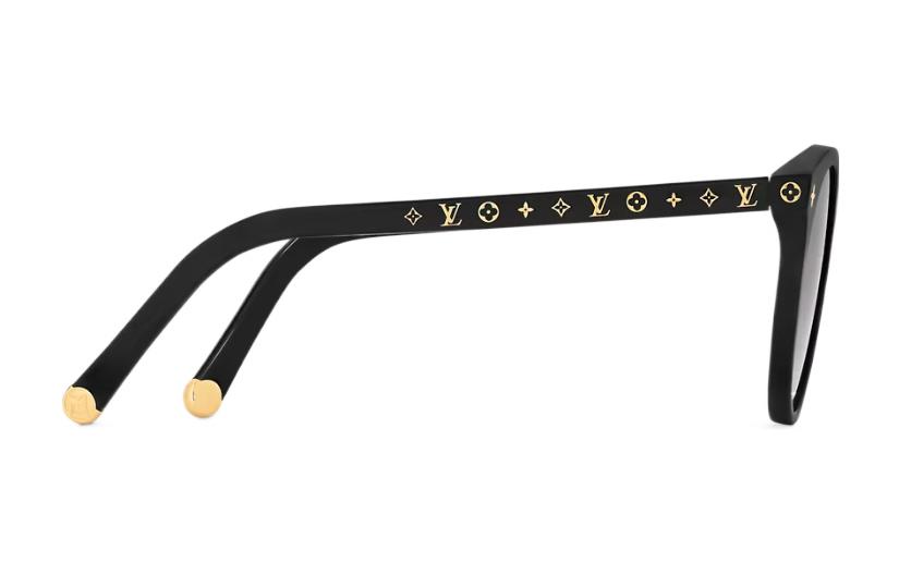 (Women) LOUIS VUITTON  Black Oval Sunglasses with Monogram Floral Detail. Z2004E 圖 4