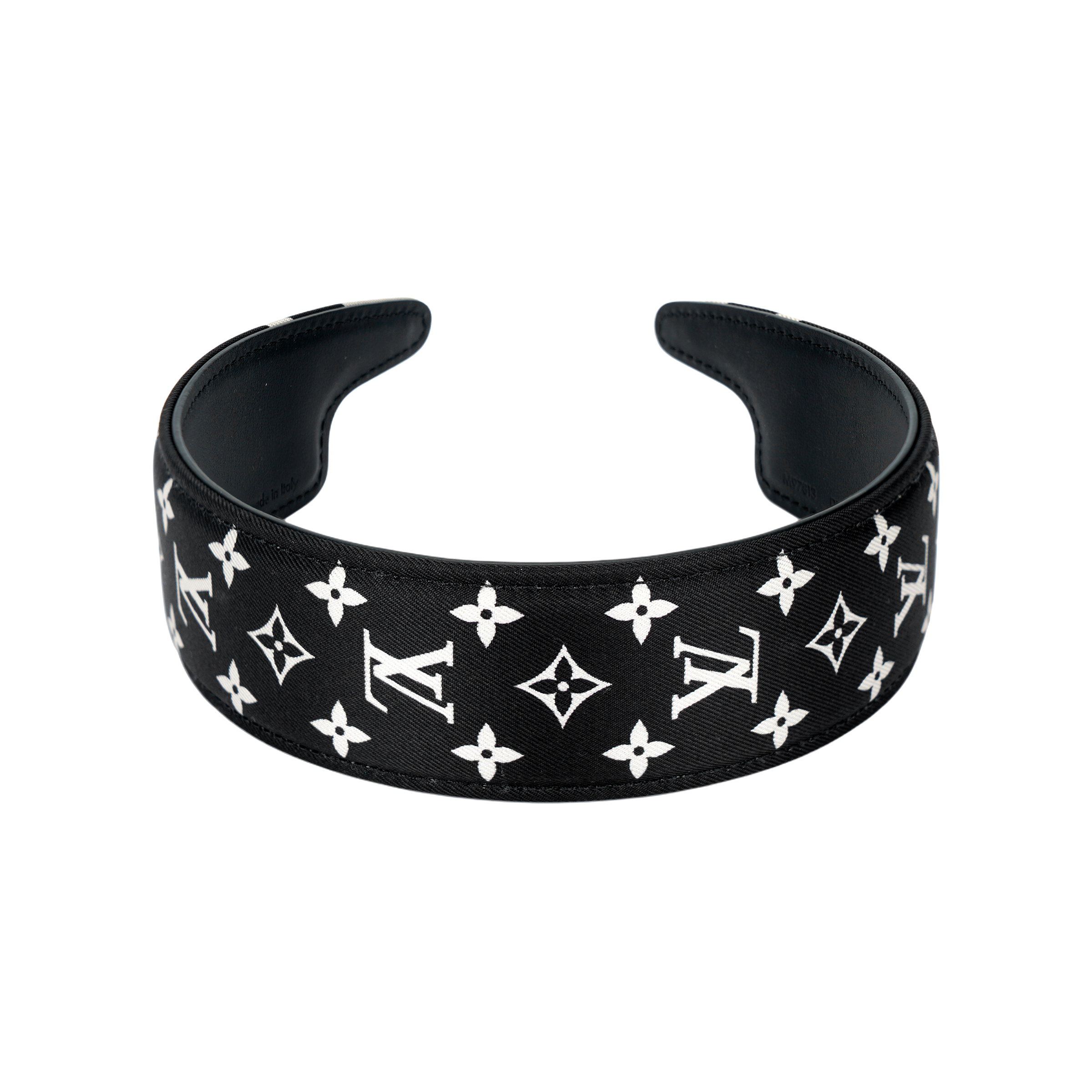 (Women) Louis Vuitton  Black Silk Monogram Headband M97813