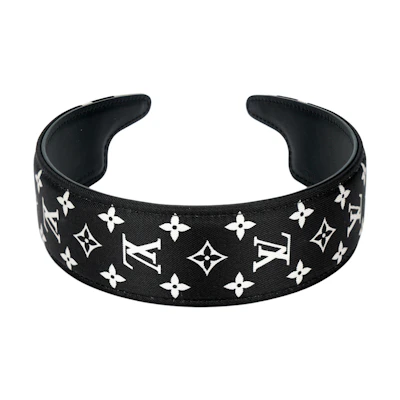 (Women) Louis Vuitton Black Silk Monogram Headband M97813