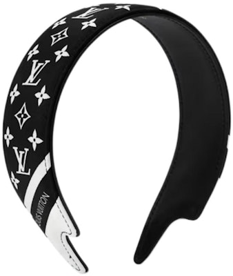 (Women) Louis Vuitton Black Silk Monogram Headband M97813 Lookbook (Women) Louis Vuitton Black Silk Monogram Headband M97813