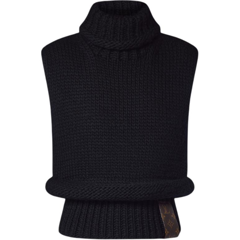 (Women) LOUIS VUITTON  Black Sleeveless Turtleneck Sweater 1AFUCP