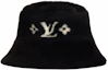 Order (W) Louis Vuitton Topi Bucket Reka Bentuk Hitam Solid Viscose M7848