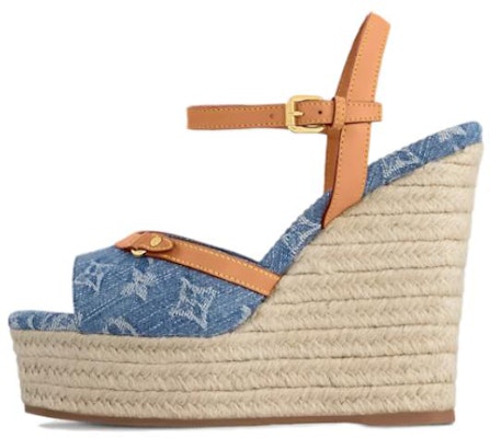 (W) Louis Vuitton Sandal Wedge Gesper Biru 1ACIZP Buy (W) Louis Vuitton Sandal Wedge Gesper Biru 1ACIZP