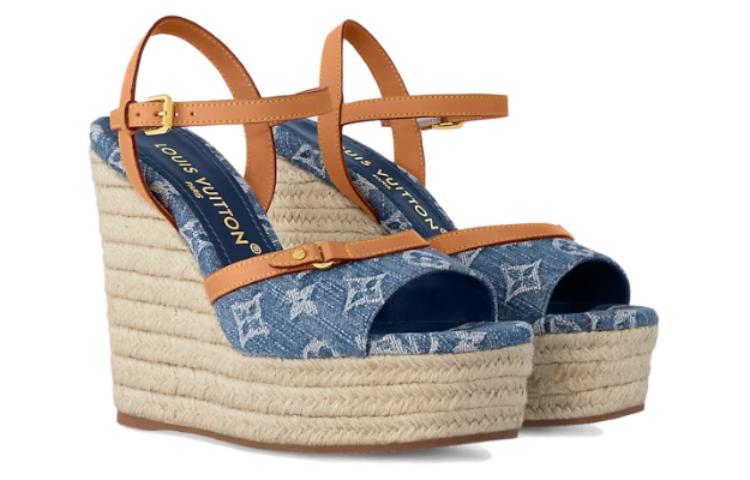 Lookbook (W) Louis Vuitton Sandal Wedge Gesper Biru 1ACIZP