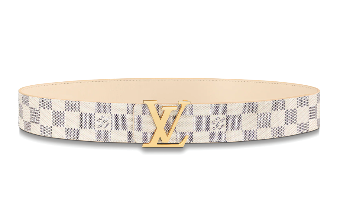 Order (W) Cinturón Reversible Louis Vuitton Azul Cuadros 4cm. M0569Q