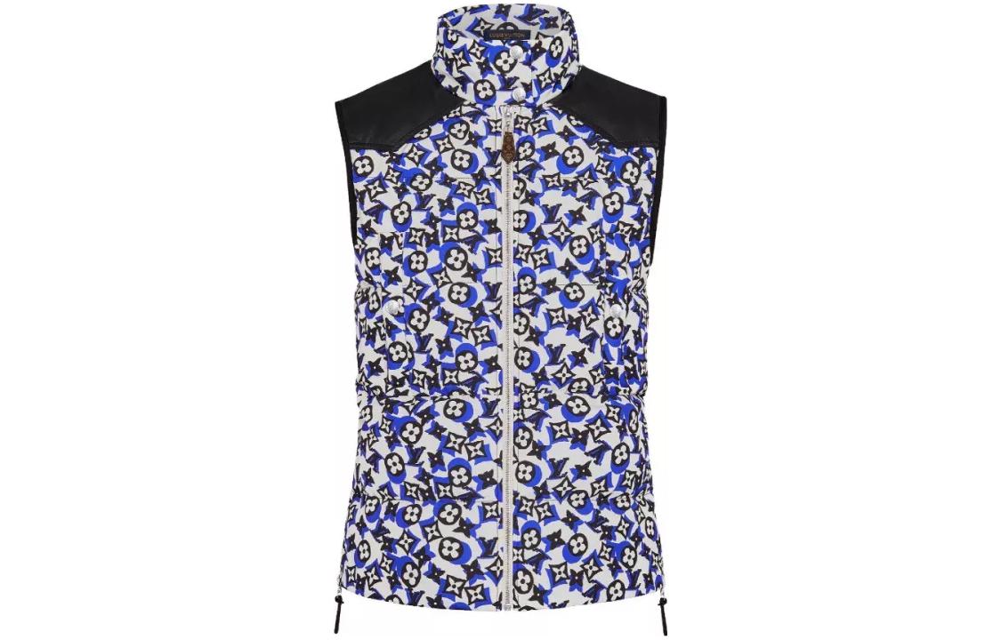 Order (W) 路易威登 藍色高領拉鍊無袖背心 1Z4Z1Z