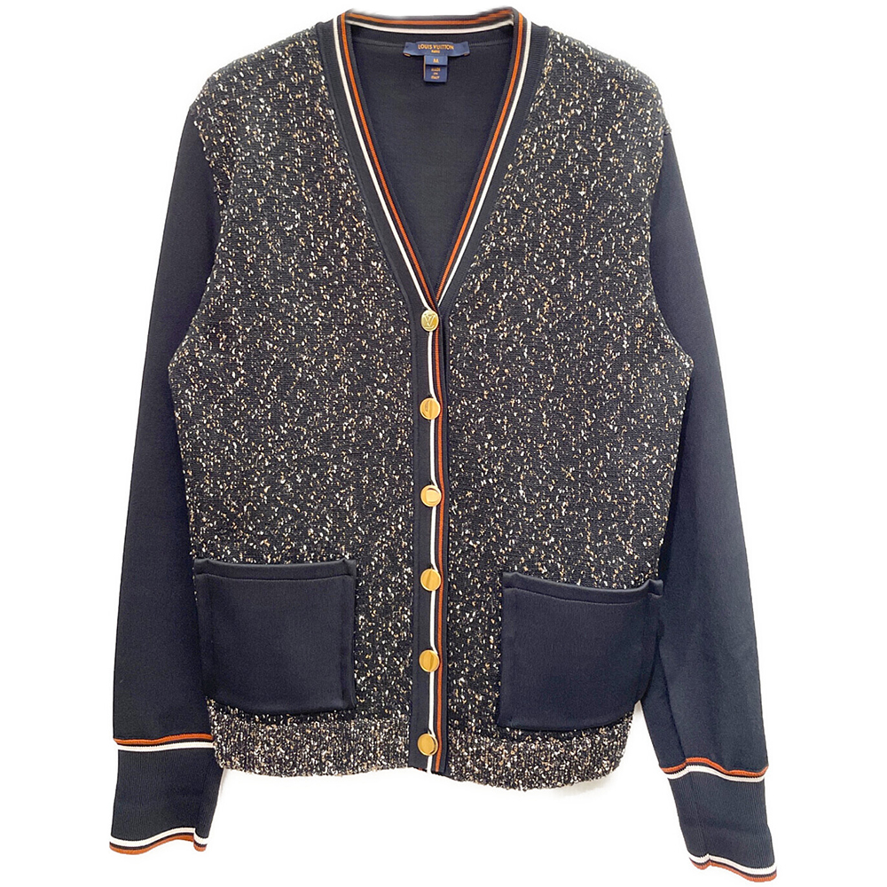 Order (Women) Louis Vuitton  Blue Striped Collar Single-Breasted Knit Sweater. FFKC05