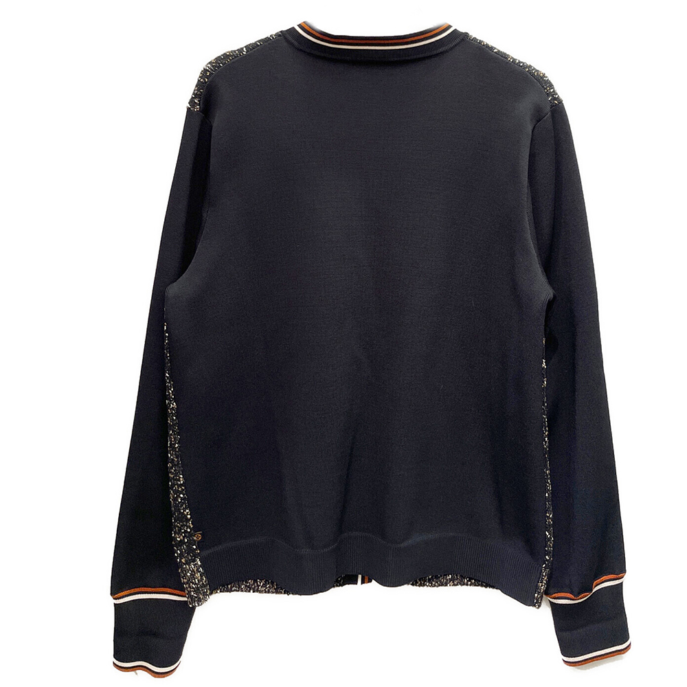 Lookbook (Women) Louis Vuitton  Blue Striped Collar Single-Breasted Knit Sweater. FFKC05