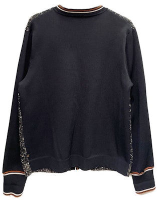 (Women) Louis Vuitton Blue Striped Collar Single-Breasted Knit Sweater. FFKC05 Lookbook (Women) Louis Vuitton Blue Striped Collar Single-Breasted Knit Sweater. FFKC05