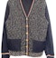 Details for (Women) Louis Vuitton Blue Striped Collar Single-Breasted Knit Sweater. FFKC05