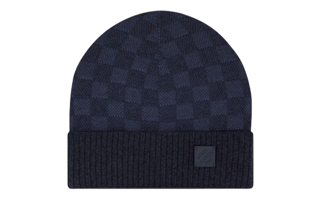 (Women) Louis Vuitton  Blue Wool Trendy Fashion Comfortable Beanie Hat. M77982