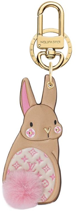women-louis-vuitton-brown-bunny-pattern-fashion-keychain-m00994