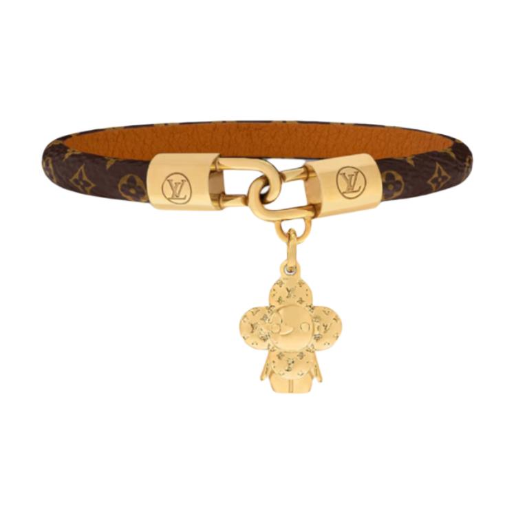 (Women) LOUIS VUITTON  Brown Calf Leather Bracelet Elegant Design M4140 圖 2