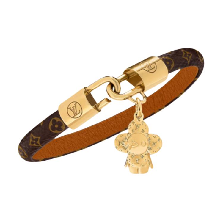 (Women) LOUIS VUITTON  Brown Calf Leather Bracelet Elegant Design M4140 圖 3