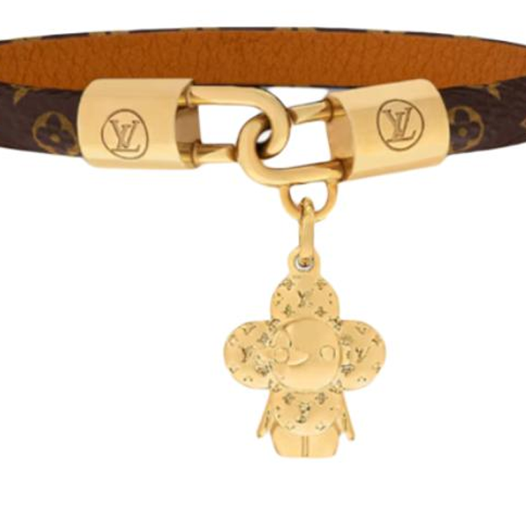 (Women) LOUIS VUITTON  Brown Calf Leather Bracelet Elegant Design M4140 圖 4