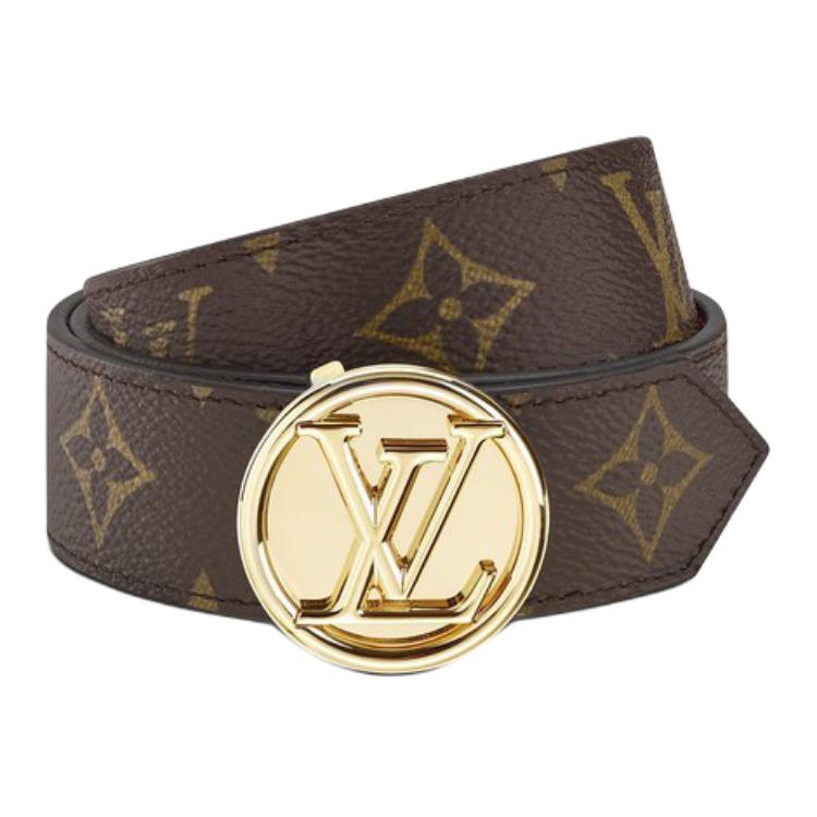(Women) Louis Vuitton  Calf Leather Logo Belt Brown 2.5cm Wide. M0054REVMNGBL