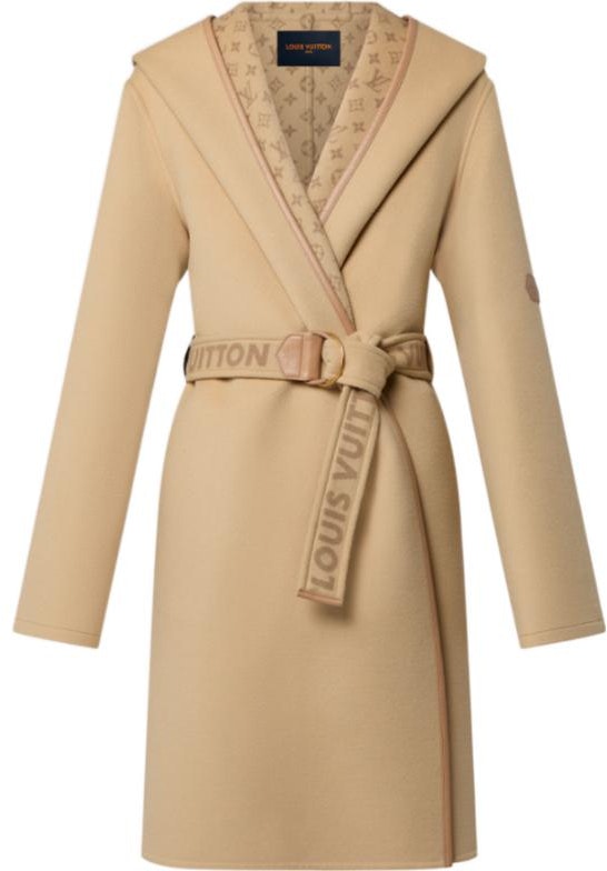 women-louis-vuitton-casual-logo-print-hooded-coat-khaki-1-aaasl