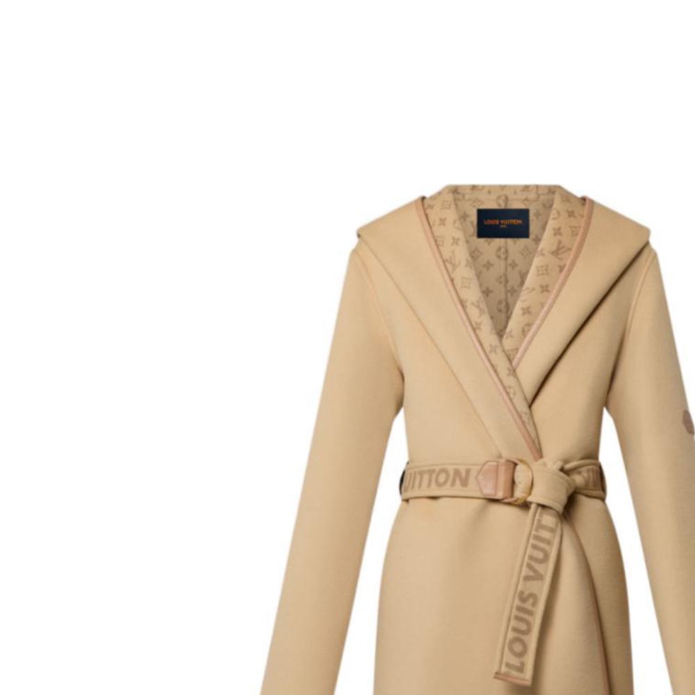 Details for (W) 路易威登 休閒標誌印花連帽外套 卡其色。 1AAASL