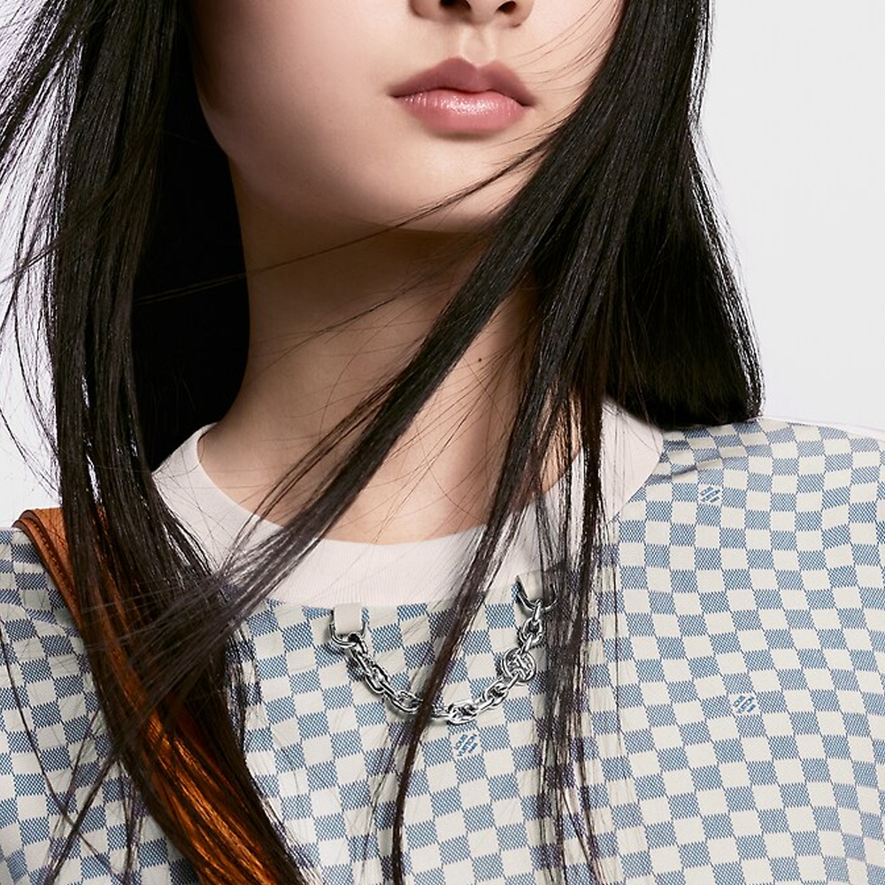 (Women) Louis Vuitton  Checkered Crew Neck T-Shirt Grey 1AFP97 圖 6