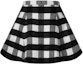 Lookbook (W) 루이비통 체크 플레어 미니스커트 히든 백 지퍼 캐주얼. 1AIQOZ